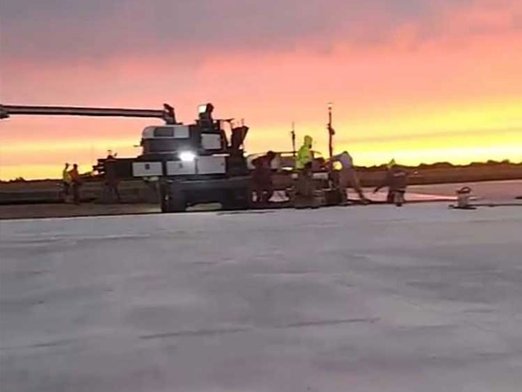 Laying Concrete at Willmar Airport