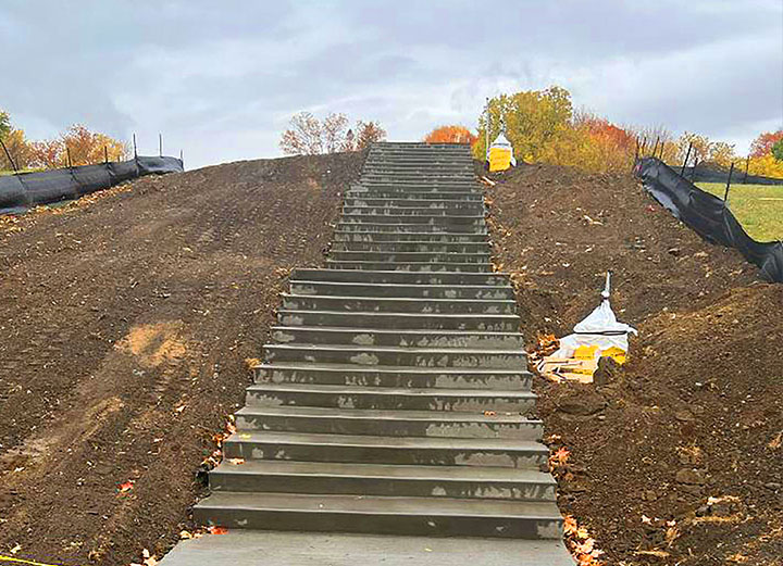 Rockford Schools Concrete Steps Installation